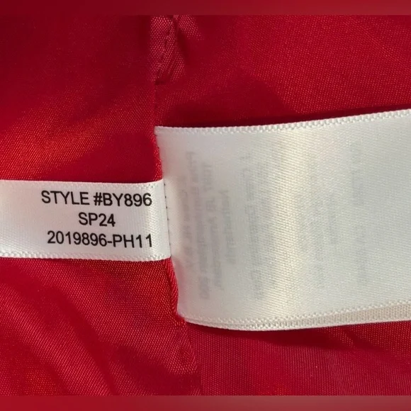 J.CREW Collection Red Laminated Linen Wrap Midi Skirt Size 16 Glossy High Rise - Picture 15 of 15